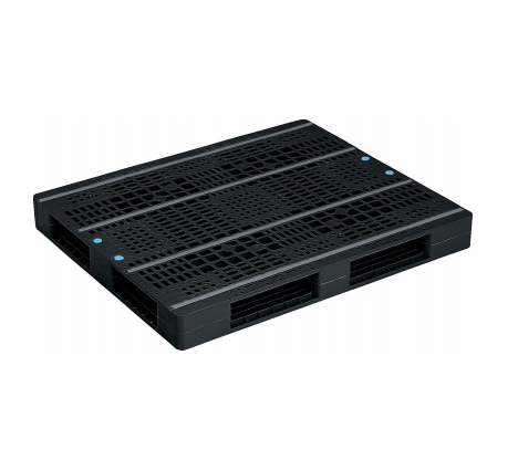 Pallets de plástico, um dos tipos de pallet mais resistentes e ideais para transporte e armazenamento de cargas em ambientes industriais.